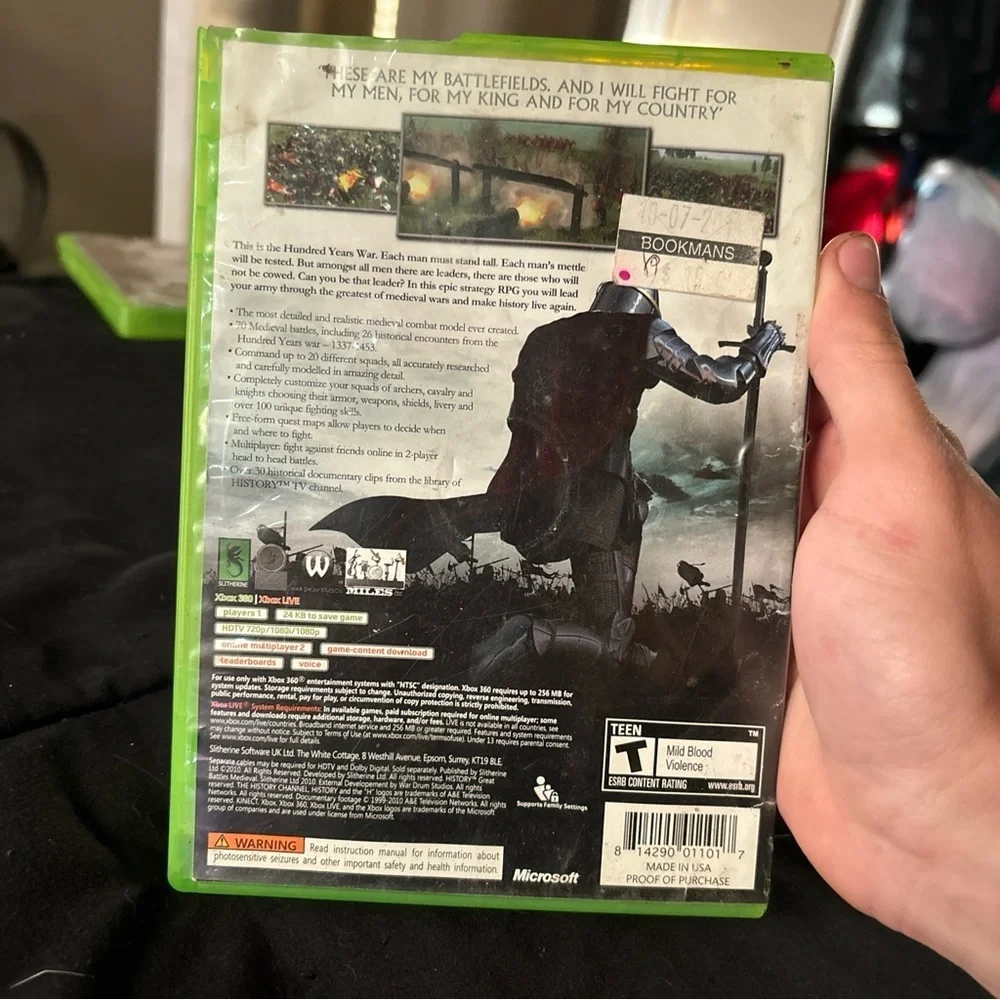 History Great Battles Medieval Microsoft Xbox 360 2011 Works Tested